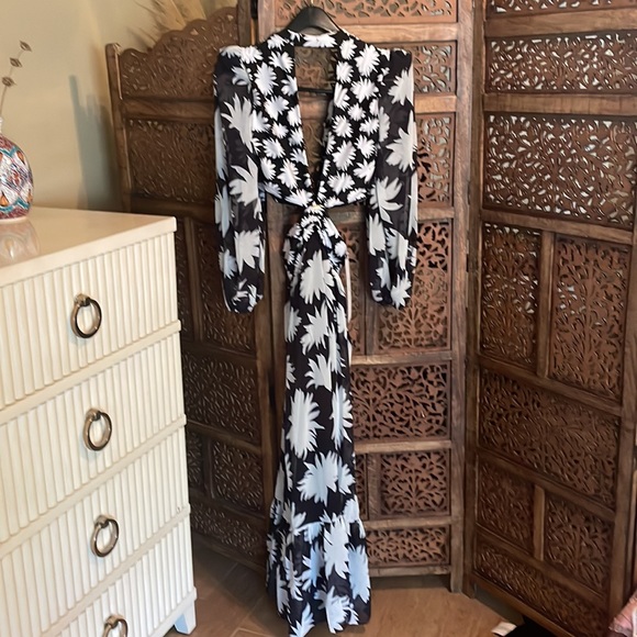 NWT NEW PatBO Dahlia Plunge Cut-Out Maxi Dress - Picture 5 of 5